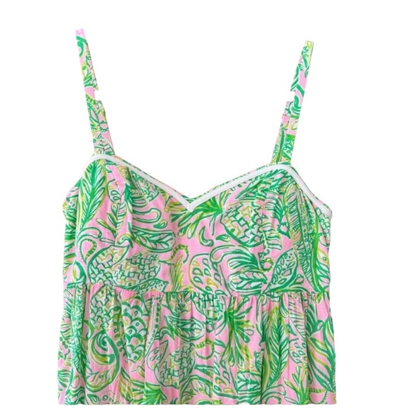 Lilly Pulitzer Hiedi Cotton Maxi Dress 
Mandevilla Baby Fins And Flippers - Picture 8 of 13